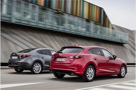 Es gibt den Mazda 3 auch als Stufenheck, die Limousine macht aber hierzulande nur fünf Prozent der Verkäufe aus
