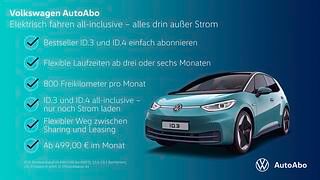 Auto-Abo von VW - Zum Start elektrisch