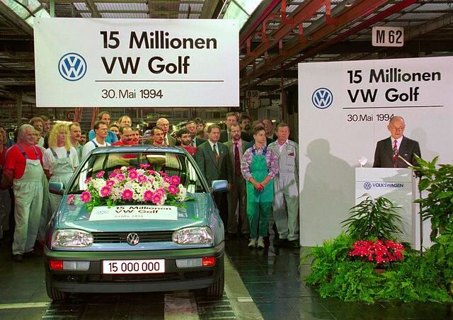 Ferdinand Piech feiert den 15-millionsten Golf