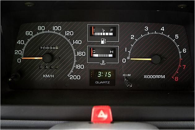 Damals opulent bestückt: Quartzuhr, Wassertemperatur und Drehzahlmesser