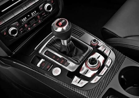 Die Schaltkulisse des Doppelkupplungsgetriebes.