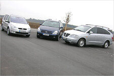 Diesel-Vans im Test: Ford Galaxy, Kia Carnival, SsangYong Rodius