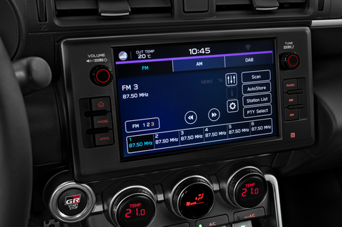 Toyota GR86 (Baujahr 2022) Sport 2 Türen Radio und Infotainmentsystem
