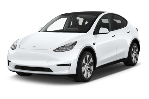 Tesla Model Y (Baujahr 2021) Long Range AWD 5 Türen seitlich vorne