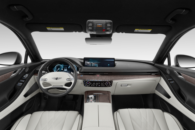 Genesis Electrified G80 (Baujahr 2023) Luxury 4 Türen Cockpit und Innenraum