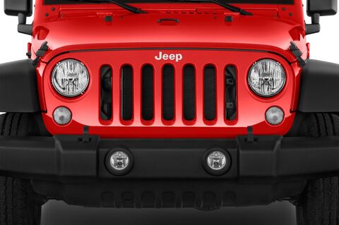 Jeep Wrangler Unlimited (Baujahr 2014) Sport 5 Türen Kühlergrill und Scheinwerfer