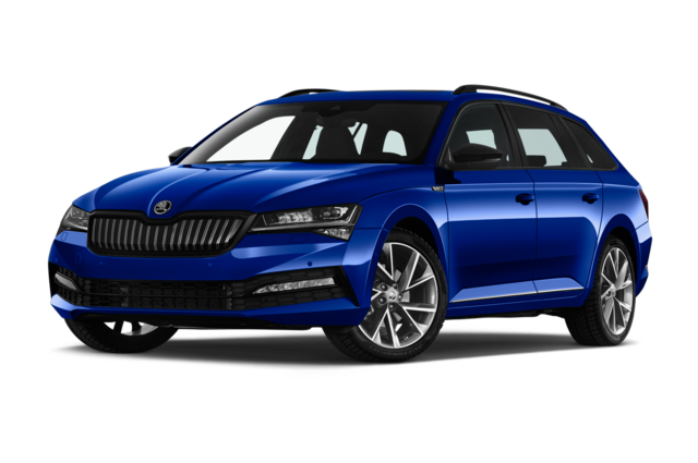 Skoda Superb Combi (Baujahr 2020) Sport Line 5 Türen seitlich vorne mit Felge