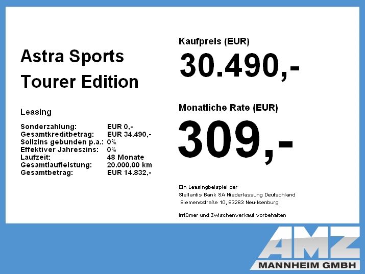 Opel Astra Sports Tourer Edition MHEV