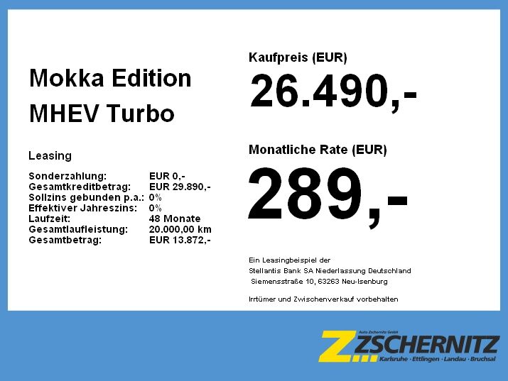 Opel Mokka Edition MHEV