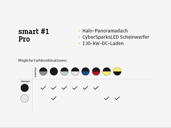 smart #1 Pro ⚡ Wartung & Verschleiß inkl.* ❗️ (Pano/Navi/LED/360°/19Zoll) Kurzfristig verfügbar!
