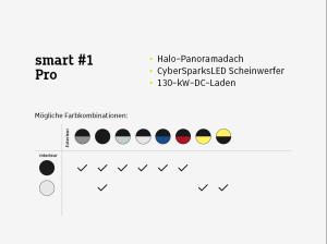 smart #1 Pro ⚡130kW/Pano/Navi/LED/360°/19Zoll/V2L/smart-Pilot