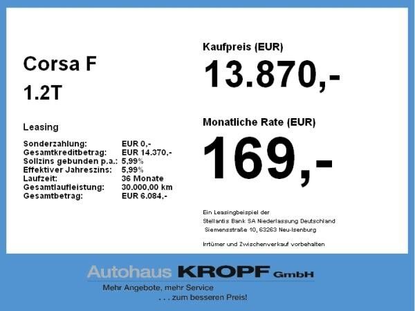Opel Corsa F 1.2T Parkpilot,Tempomat,Klimaanlage
