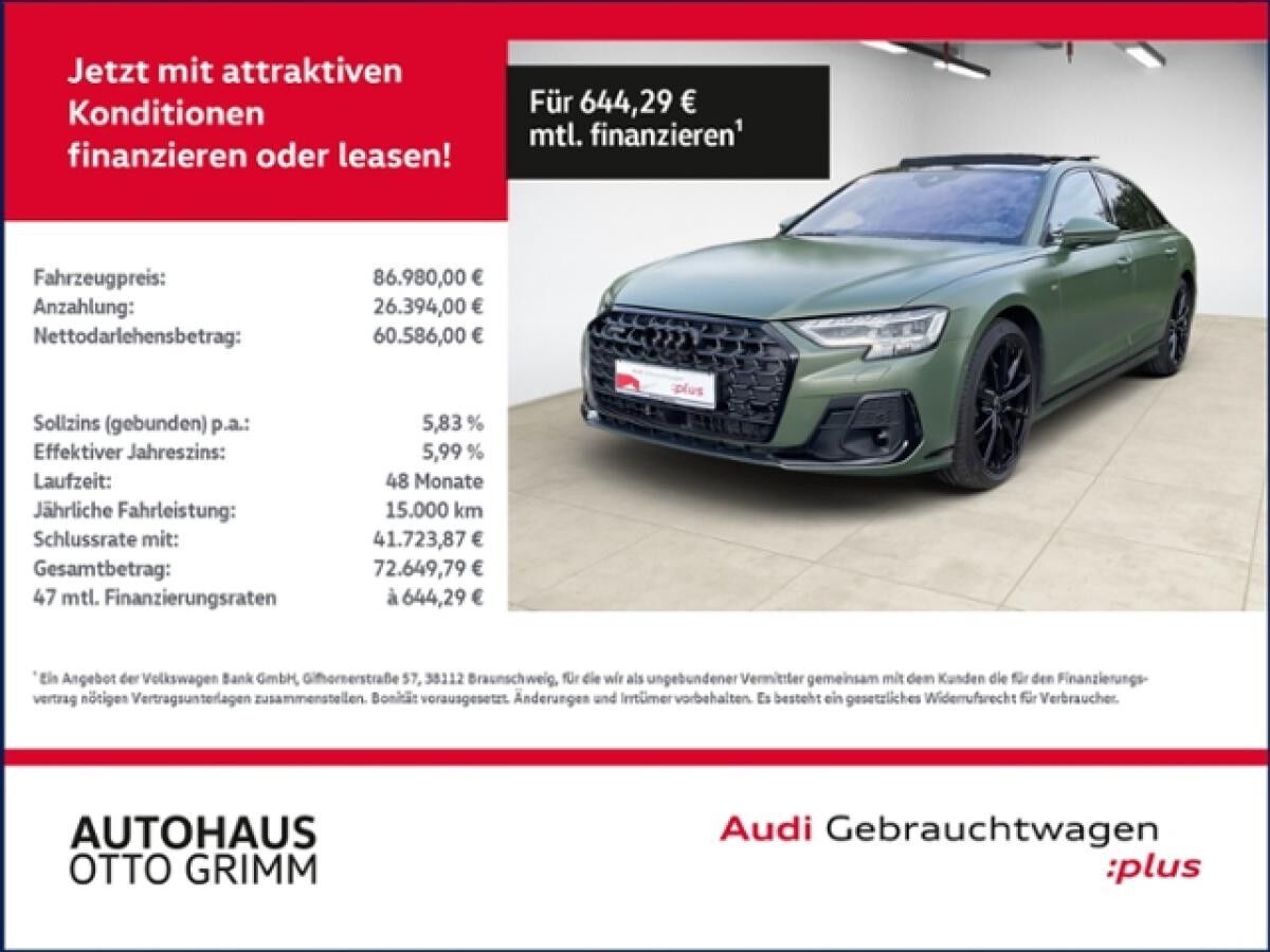 Audi A8 50 TDI quattro Tiptronic Matrix LED B&O