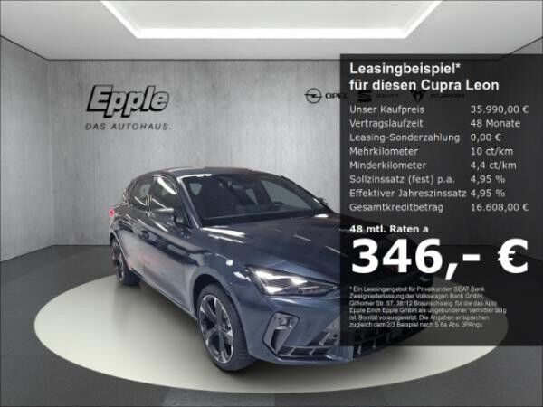 Cupra Leon Facelift 1.5 eTSI, Navi, Sennheiser, Rückfahrkamera, PDC v+h, Navi, Totewinkel