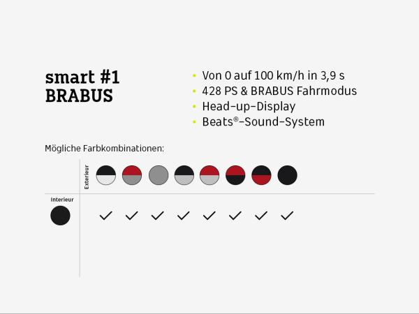 smart #1 BRABUS ⚡(Allrad/Ambient/Head-up/Soundsystem/Pano/LED+)