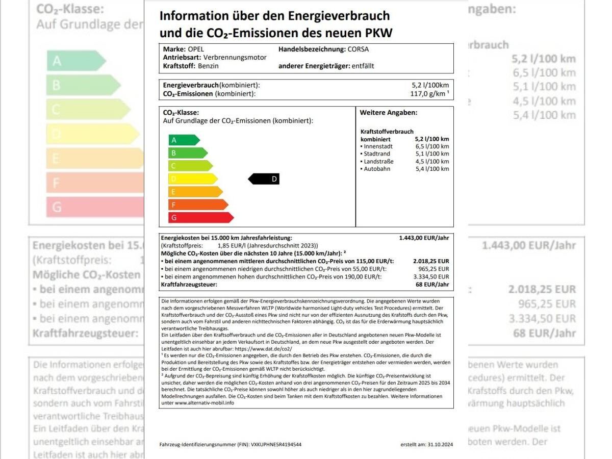 Opel Corsa YES 1.2 MT6 - VORFÜHRWAGEN - SOFORT VERFÜGBAR!!!