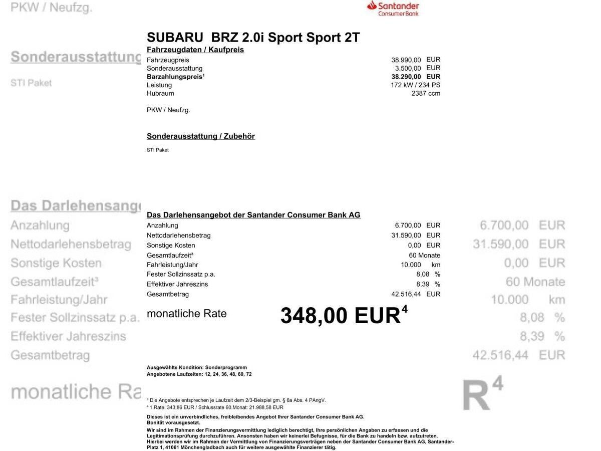 Subaru BRZ Sport mit STI-Paket 2024