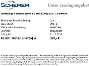 Volkswagen Touran 2.0 TDI *MOVE* DSG Navi AHK RFK ACC SHZ Volkswagen Touran 2.0 TDI *MOVE* DSG Navi AHK RFK ACC SHZ