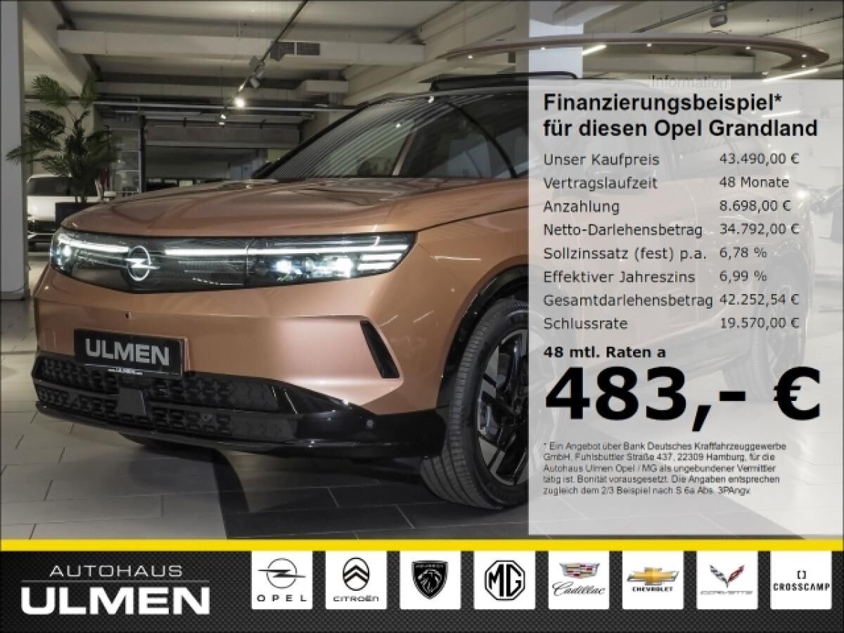 Opel Grandland Electric GS HUD Navi digitales Cockpit Soundsystem 360 Kamera LED Blendfreies Fernl.