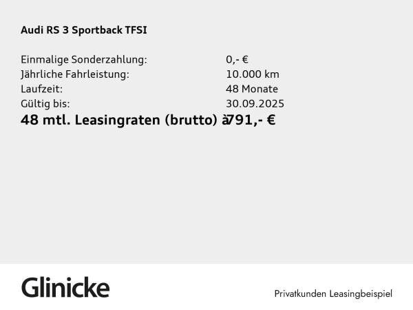 Audi RS3 RS 3 Sportback Matrix Pano SONOS HuD Memory Kam.