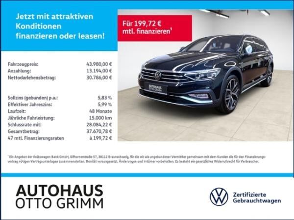 Volkswagen Passat Variant Alltrack 2.0 TDI DSG 4M AHK Pano