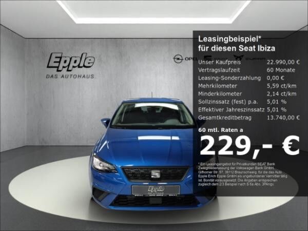 Seat Ibiza Style Edition 1.0 TSI 85 kW (116 PS) 7-Gang-DSG Rückfahrkamera