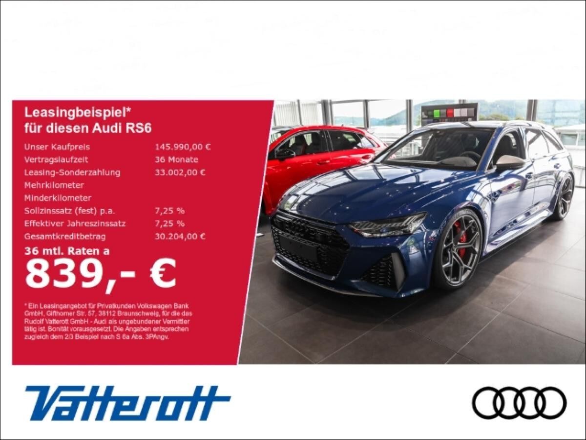 Audi RS6 Avant performance AHK Pano Keramik B&O Laser