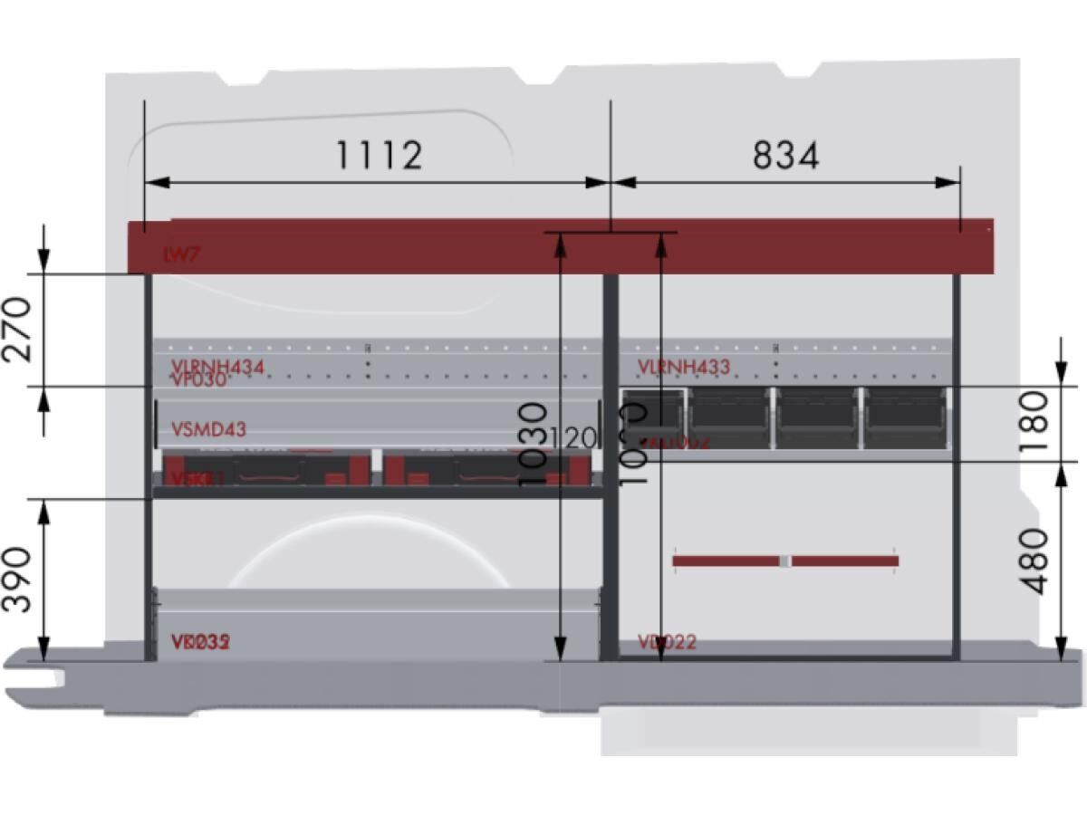 Volkswagen Transporter Kasten inkl. Regalausbau