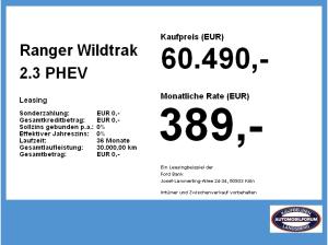 Ford Ranger Wildtrack PHEV Modell 2026 + B&O + 360 Cam + el. Rollo