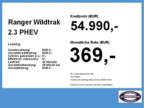 Ford Ranger Wildtrak 2.3 PHEV Navi | Kamera | 18 LMF