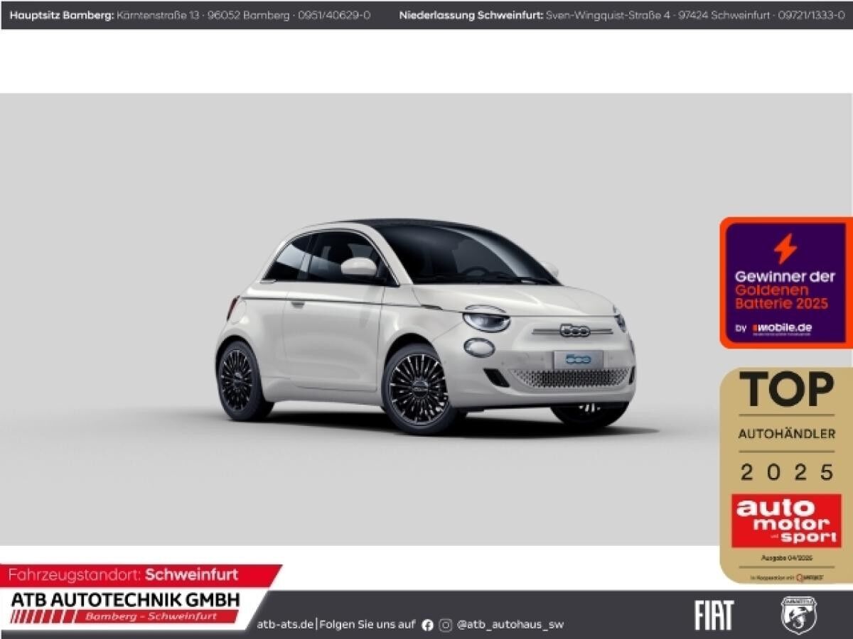 Fiat 500e Cabrio 42kWh LaPrima Navi LED ACC Apple CarPlay