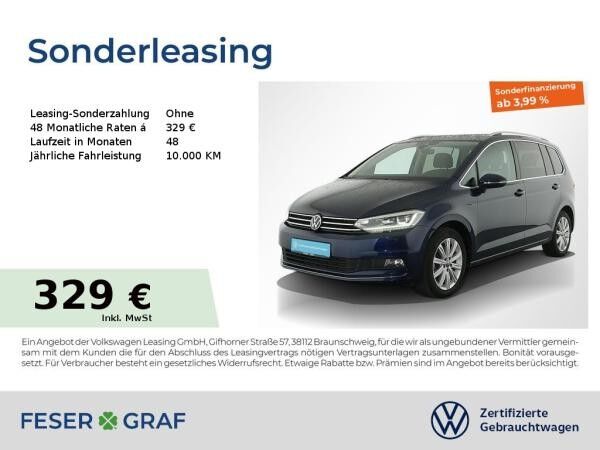 Volkswagen Touran Highline 2.0 TDI DSG Navi AHK Kamera LED