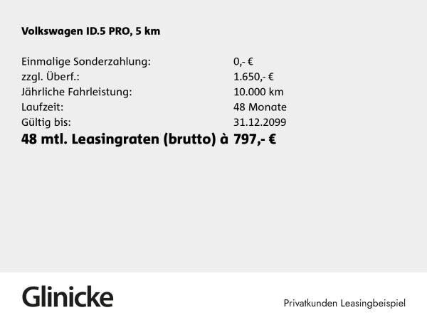 Volkswagen ID.5 Pro GOAL h Automatik AHK*Wärempumpe*Assistenzpaket