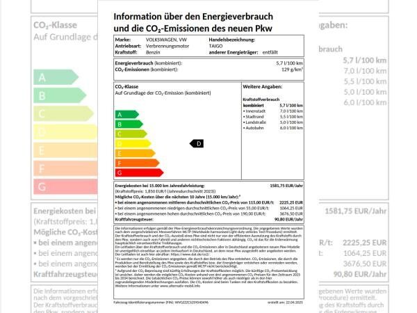 Volkswagen Taigo GOAL 1.0 TSI *Allwetter*RFK*LED* !! sofort verfügbar !!