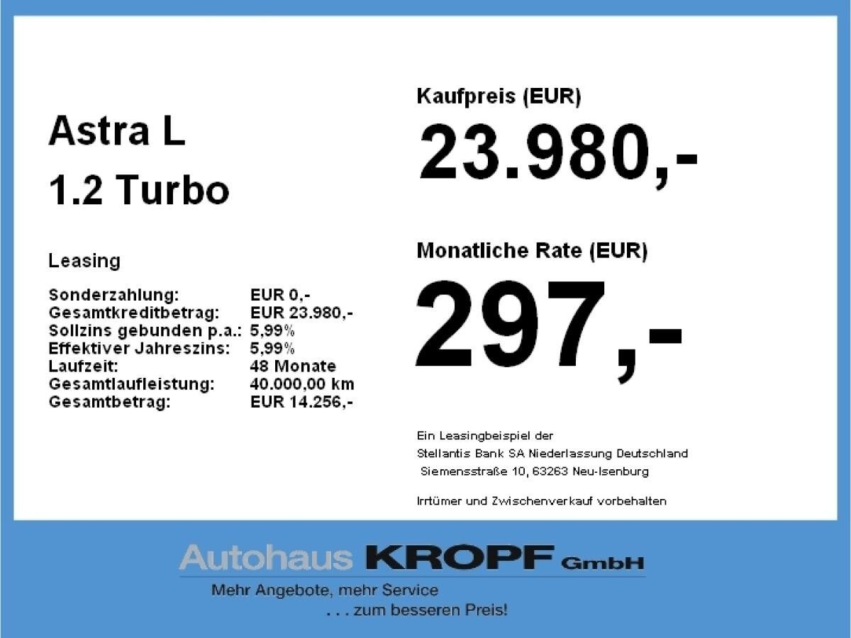 Opel Astra L 1.2 Turbo Enjoy Winterpaket,DAB,USB