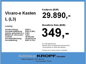 Opel Vivaro Vivaro-e Kasten L (L3) Klima,Bordcomputer