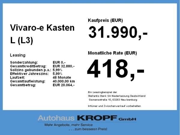 Opel Vivaro -e Kasten L (L3) Klima,Bordcomputer