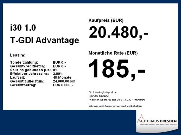Hyundai i30 1.0 T-GDI Advantage *LED*NAVI*SHZ*