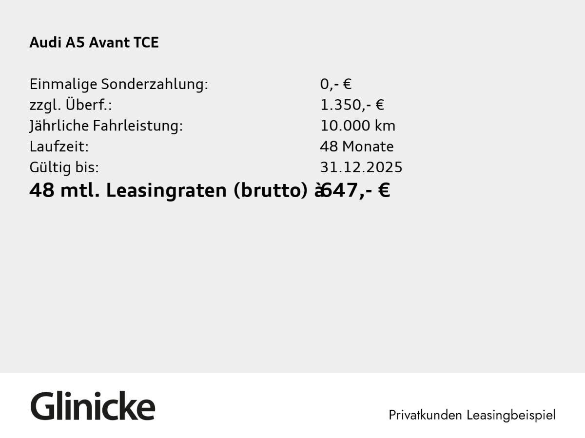 Audi A5 Avant e-hybrid quattro NEUBESTELLUNG