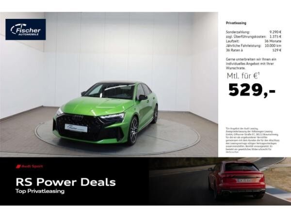 Audi RS3 Limousine TFSI quattro 280 km/h Java Grün Metallic