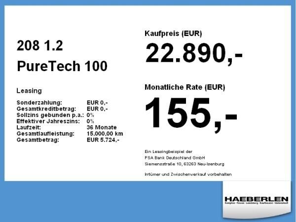 Peugeot 208 1.2 PureTech 100 Allure *Sitzheizung*Kamera*