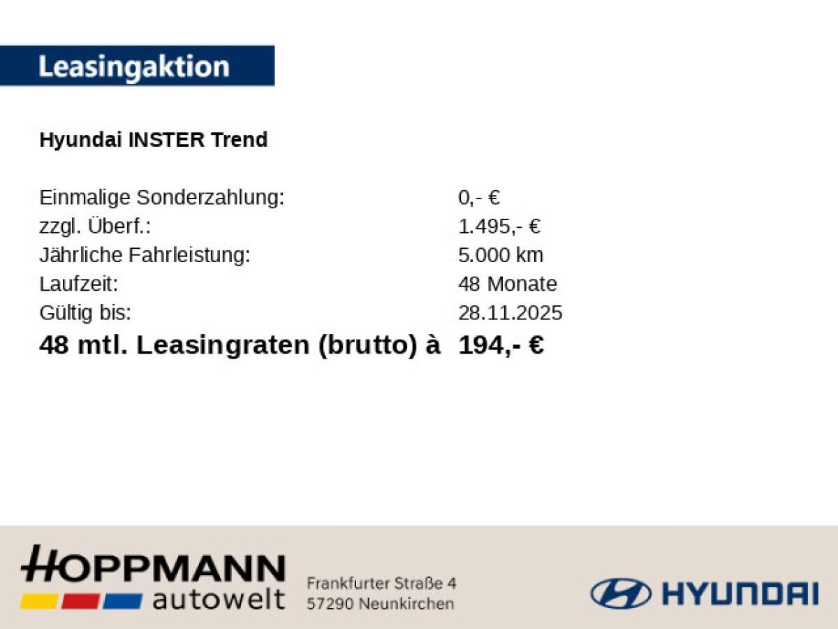 Hyundai INSTER TREND h Automatik|57290 Neunkirchen