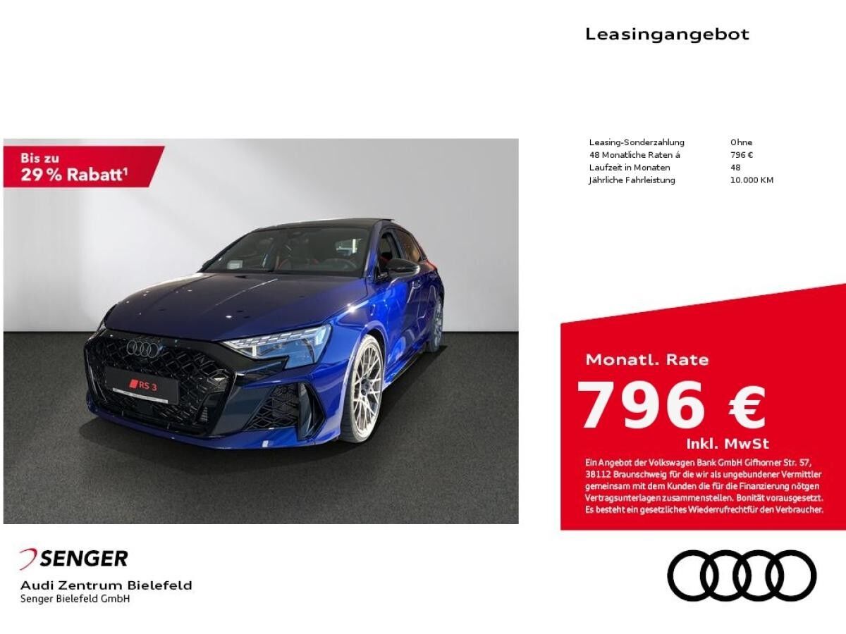 Audi RS3 Sportback 280km/h Panorama Navi Memory LED