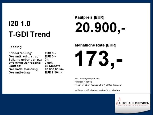 Hyundai i20 1.0 T-GDI Trend *NAVI*4xSHZ*BOSE*