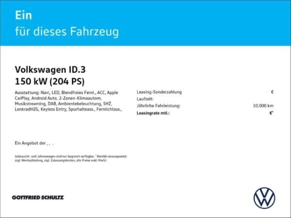 Volkswagen ID.3 PRO 58 kWh SITZHEIZUNG EINPARKHILFE NAVI CCS