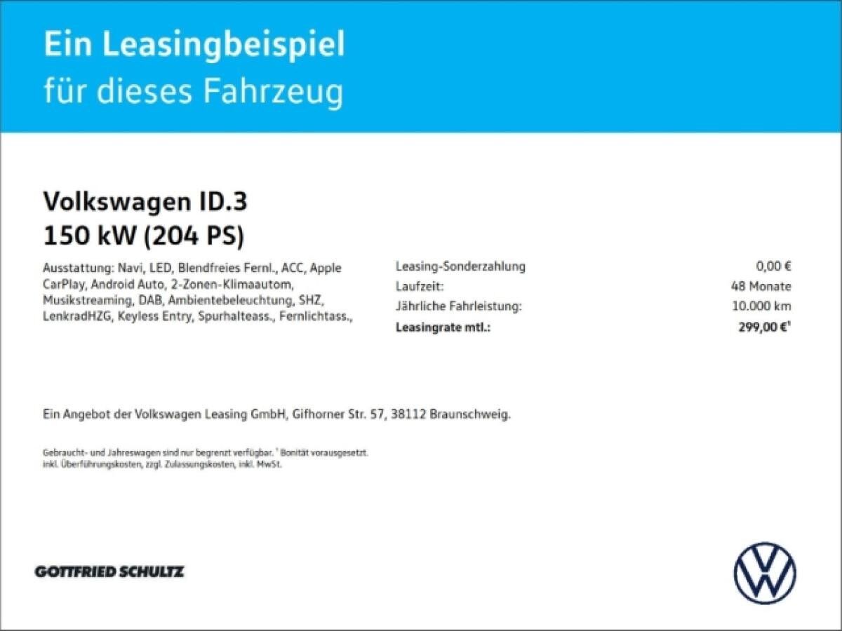 Volkswagen ID.3 PRO 58 kWh KAMERA CCS NAVI ACC CARPLAY