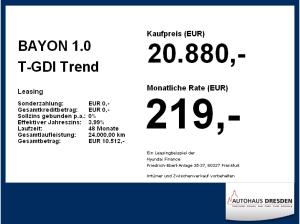 Hyundai BAYON 1.0 T-GDI Trend *LED*NAVI*DAB*SHZ*PDC*KAM*