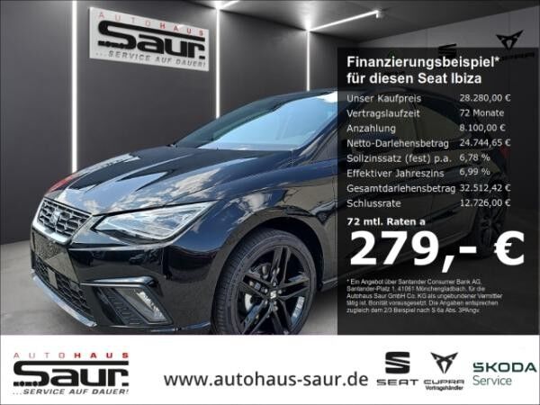 Seat Ibiza FR Black Edition 1.0 TSI DSG PDC SHZ RÜCKFAHRKAMERA KESSY