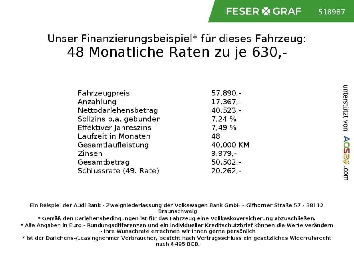 Audi A6 Limousine 50 TDI tiptr. - B&O - S LINE - LUFT