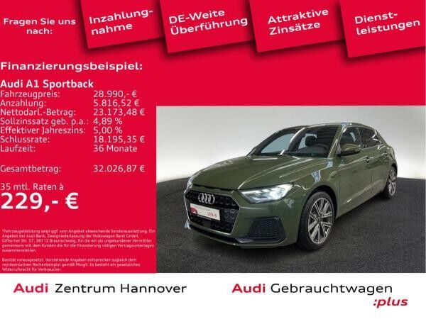 Audi A1 Sportback advanced 30 TFSI Kamera SONOS virtual Teilleder